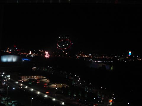 2000 Ford Crown Victoria - The fireworks display over the falls from our hotel room.