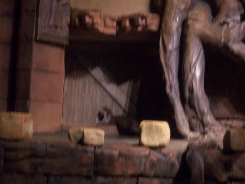 1985 Ford Bronco - Stone blocks and statue legs are visible in this indoor scene.