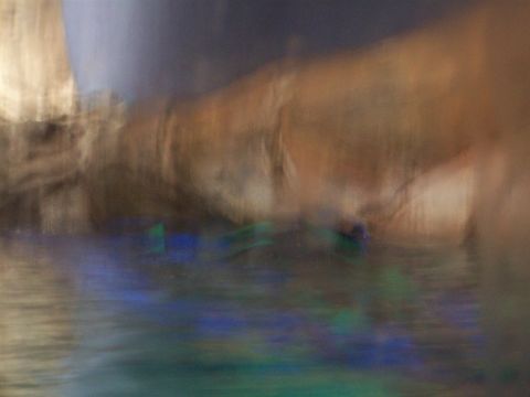 1985 Ford Bronco - Abstract image with blurred colors and shapes, possibly from an aquarium.