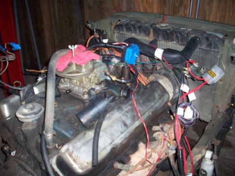 1978 Jeep CJ5 - Engine bay details with various components and wiring visible.