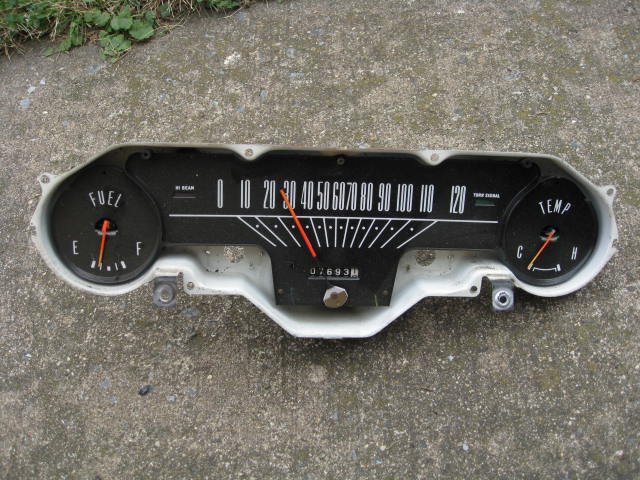 instrument cluster from 65 falcon ranchero.