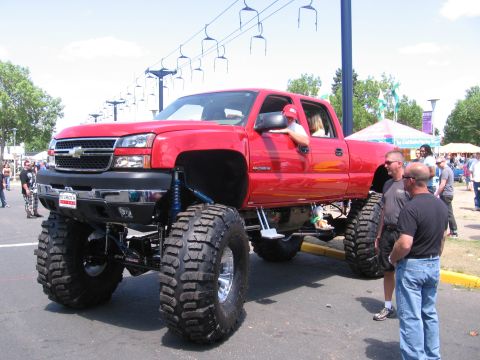 2001 Chevrolet Silverado 1500 - Big Red! Sits on 20s with 54" tires!!!