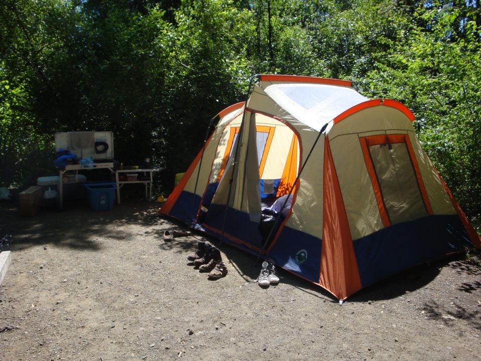 Ready to break camp