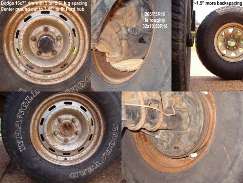 1983 Ford Bronco - A Dodge 16" rim can be made to fit a Ford. Here's how: [url=http://www.supermotors.net/registry/media/744966] http://www.supermotors.n…
