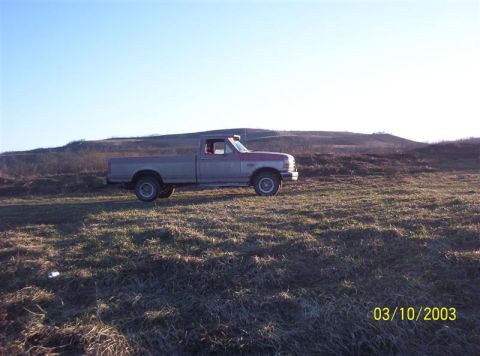 1992 Ford F-150 - The calm before the storm. I took this picture right before I went up one of the steepest hills I've seen around here. It doesn't look it b…