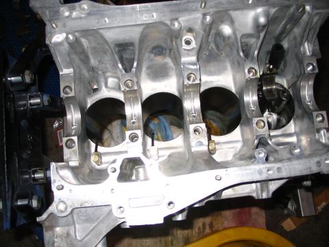 1994 Acura Integra - Close-up view of an engine block, showing internal components and wear.