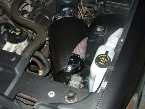 2004 Ford Crown Victoria - Custom heat shield. Old heat shield setup, didn't work ...restrictive airflow.
