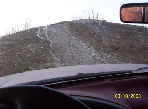 1992 Ford F-150 - Here is an action shot of me getting ready to come up the 3rd section of the hill.