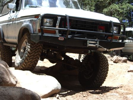 1978 Ford Bronco - This 1978 Ford Bronco is equipped for off-road adventures with a heavy-duty bumper and winch.