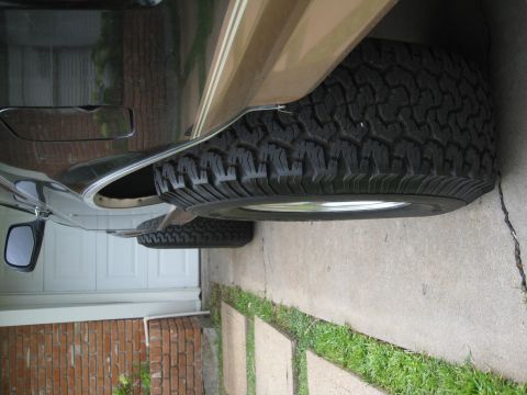 1994 Ford Bronco - Side profile of a 1994 Ford Bronco with prominent fender flare and large tire.