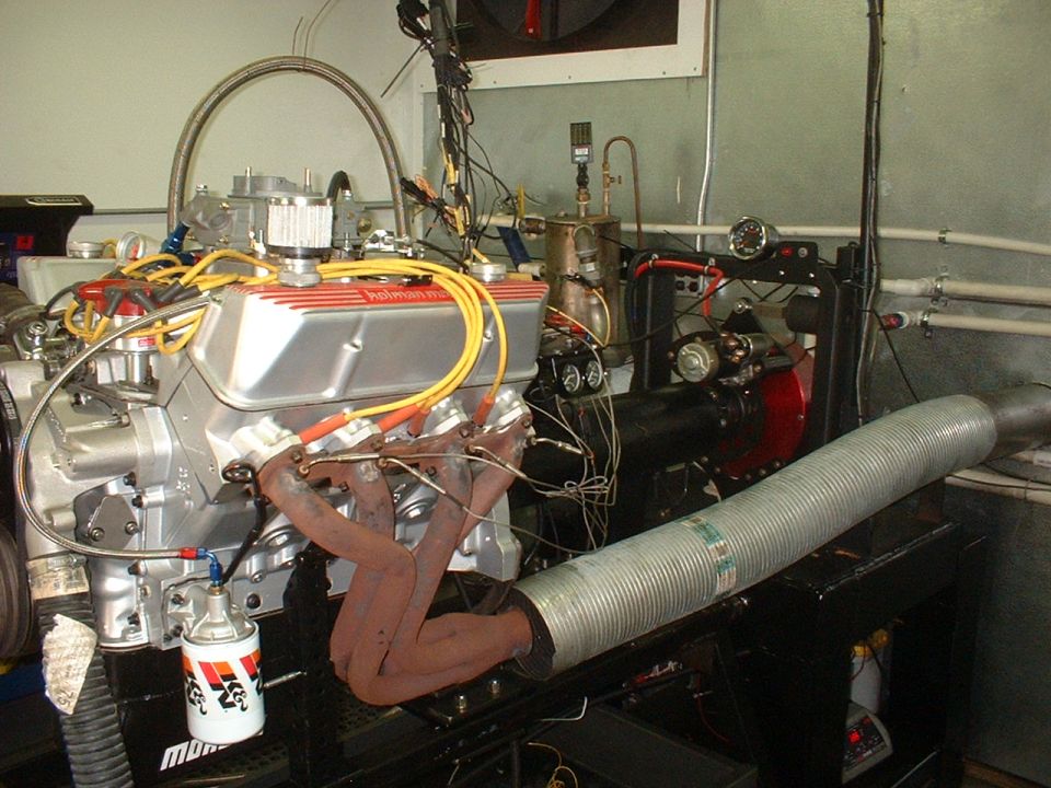 7/21/09....Back on the dyno before it gets crated and shipped, this time with an 850 carb.