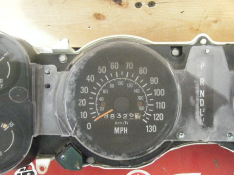 1991 Nissan Micra - The instrument cluster shows a speedometer with a maximum reading of 130 MPH and an odometer reading 88,329 miles.