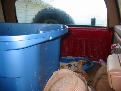 1989 Ford Bronco - Interior with box for tools, parts, etc mounted where rear seat goes. Also have the rear seat available.
