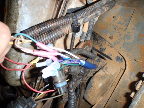 1996 Ford Bronco - wires tapped to actuate solenoids. they follow a truth table through the gears, so minimal wires need to be tapped.