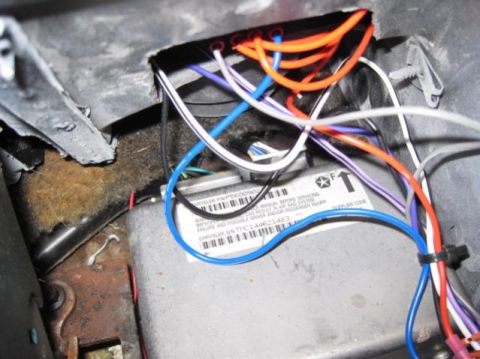 1996 Ford Bronco - wiring that leaves the shifter. A logic table was used to actuate all the gears.