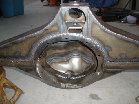 1995 Ford Bronco - Custom rear axle housing, likely for a performance or off-road application, showing extensive welding.