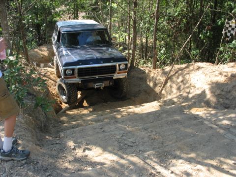 1978 Ford Bronco - A 1978 Ford Bronco navigates an off-road obstacle course.