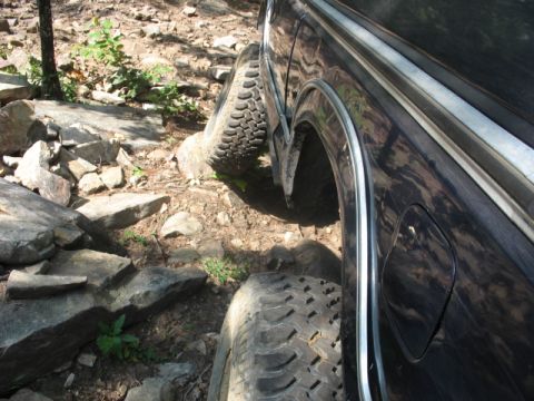 1978 Ford Bronco - This 1978 Ford Bronco navigates a rocky trail, its off-road capability.