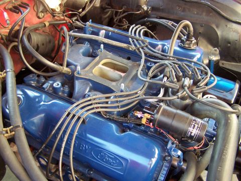 1973 Ford Ranchero - Holley carb has been removed and I'm ready to re-install the new Demon carb; I installed a 1/4 insulator below the carb, trying to keep the…
