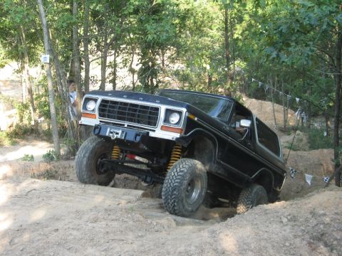1978 Ford Bronco - This modified 1978 Ford Bronco navigates a challenging off-road course.