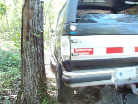 1983 Ford Bronco - After changing his line & picking up just a little momentum, Rescue found a way up Slider (54).