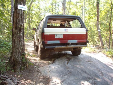 1983 Ford Bronco - Having learned a lot from Rescue's lines, Elwood had no trouble on Slider (54) and didn't even slip a tire. Look at that smile! :-D
