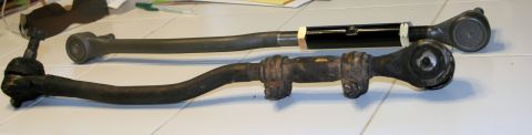 1976 Ford Ranchero - Comparison of two steering tie rods, one in better condition than the other.