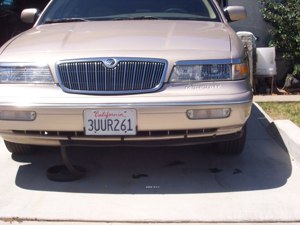 Front view of a 1997 Mercury Grand Marquis with California license plate 3UUR261