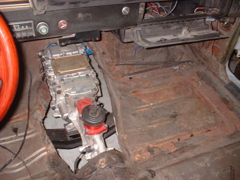 1970 Ford Torino - This shot shows what happens when you need room to work !!!!! A new metal floor hump will be formed and a flat area will made for the shift…