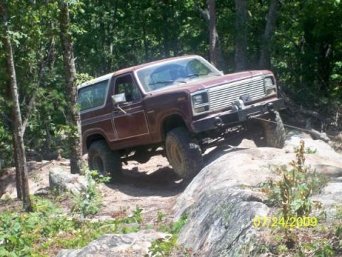1980 Ford Bronco - This 1980 Ford Bronco navigates a rocky trail during an off-road excursion.