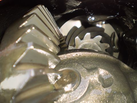 1978 Ford Bronco - Differential gears are visible in this close-up mechanical view.