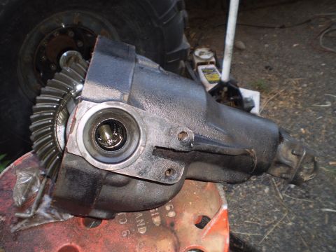 1978 Ford Bronco - Close-up view of a differential housing, showing the internal gears and bearing assembly.