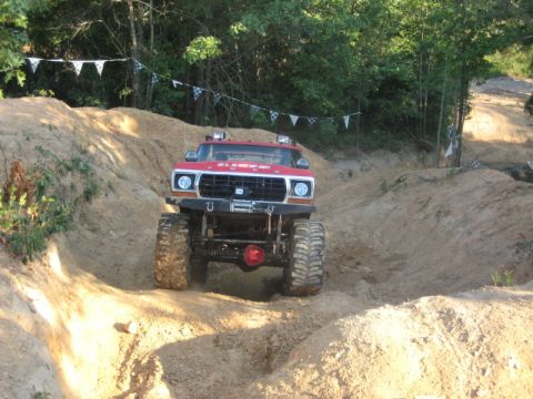 1979 Ford Bronco - This modified 1979 Ford Bronco navigates a challenging off-road course, its capabilities.