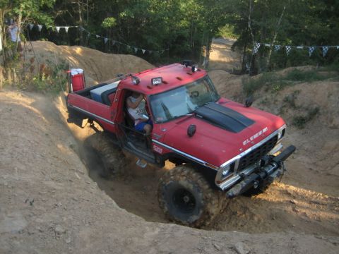 1979 Ford Bronco - This modified Ford Bronco navigates a challenging off-road course, its capabilities.