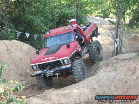 1979 Ford Bronco - Modified 1979 Ford Bronco tackles an off-road obstacle course.