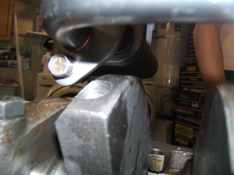 1988 Ford Bronco - Detail of an engine's crankshaft and connecting rod assembly, likely during a build or repair.