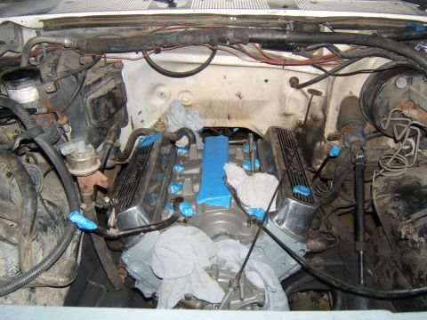 351W to 393W Stroker build - Took a bit of convincing, but, motor finally in.