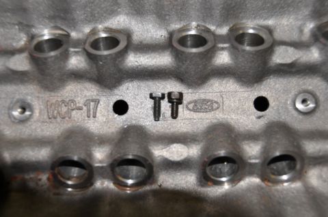 1996 Ford Bronco - Close-up of an engine block showing the Ford logo and part number WCP-17.