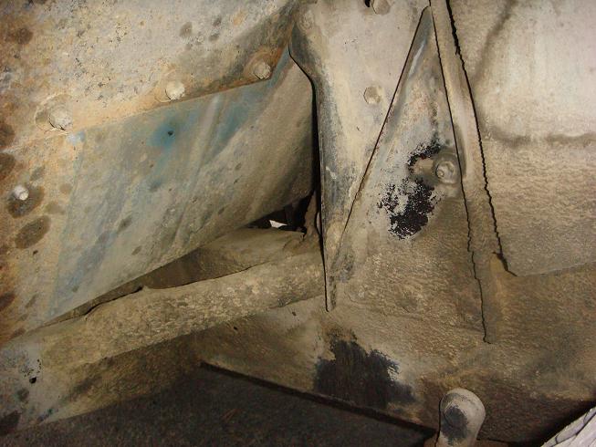 1972 Land Rover Land Rover chassis with suspension parts and frame visible