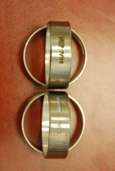 1996 Ford Bronco - Engine bearings with date codes stamped on them.