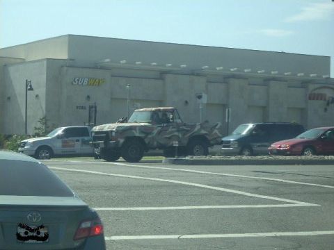 1989 Ford Bronco - Camo '78 or '79 Ford Bronco seen going South on Haven in Rancho Cucamonga 7/09