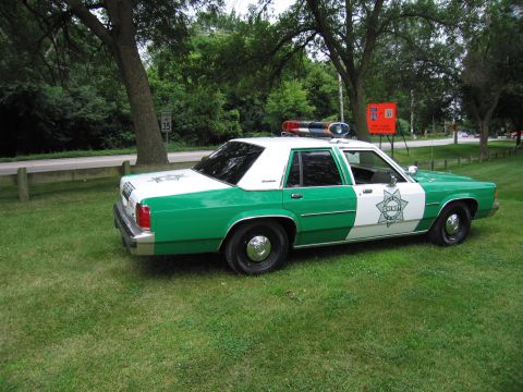 1991 Ford Crown Victoria - This police car appears to be from the 1980s, not 1991.