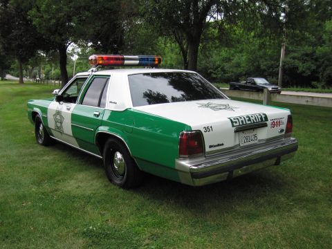 1991 Ford Crown Victoria - This 1991 Ford Crown Victoria is marked as a Sheriff's vehicle with the number 351 on the trunk.
