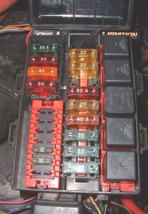 1986 Ford Bronco - Inside the main fuse box