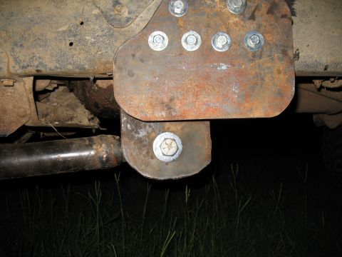 1979 Ford Bronco - side view of the frame tie in