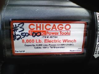 1983 Ford Ranger - Close-up of an electric winch, detailing its capacity and power specifications.