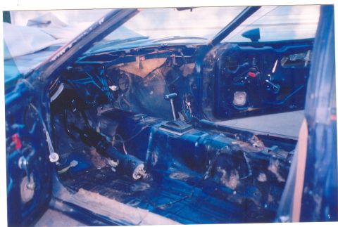 1975 Ford Mustang - King Cobra with interior removed for restoration.