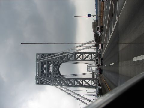 1992 Ford Taurus - Driving across the George Washington Bridge with traffic on the highway.