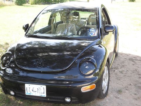 1999 Volkswagen Beetle - This black 1999 Volkswagen Beetle is shown from a front 3/4 angle.