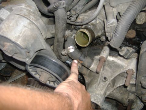 1989 Ford Bronco - These two hoses must come off before the water pump can be completely removed. Anyone who has dealt with these hoses before knows they are…